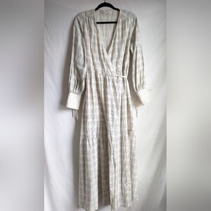 Physique Du Role Made in Italy Cotton Wrap Maxi Dress | M